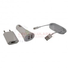 KIT CARREGADOR PARA IPHONE 5 - 3 EM 1 SIMILAR